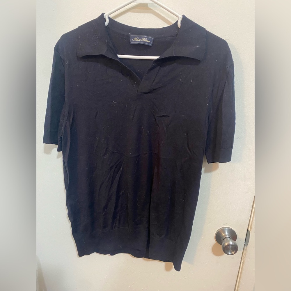 Brooks Brothers Navy V-Neck Sweater